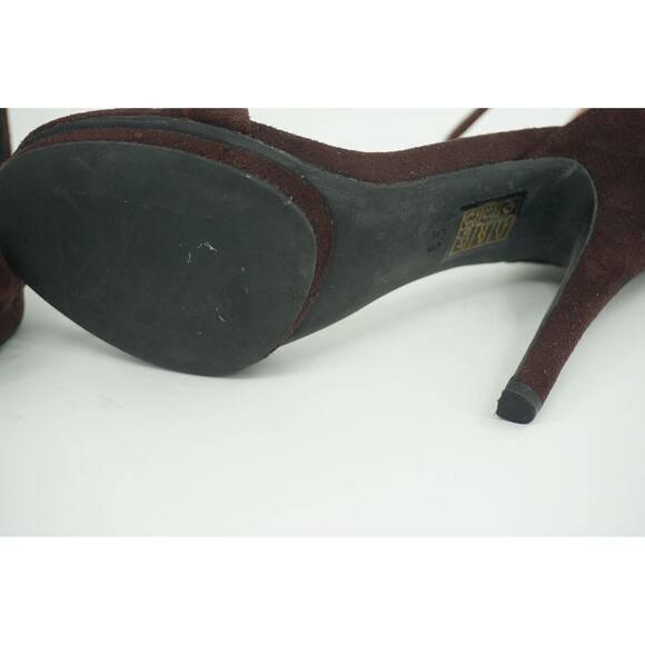 Jeffrey Campbell Burke Brown Suede platform Ankle strap Sandals - Picture 4 of 10